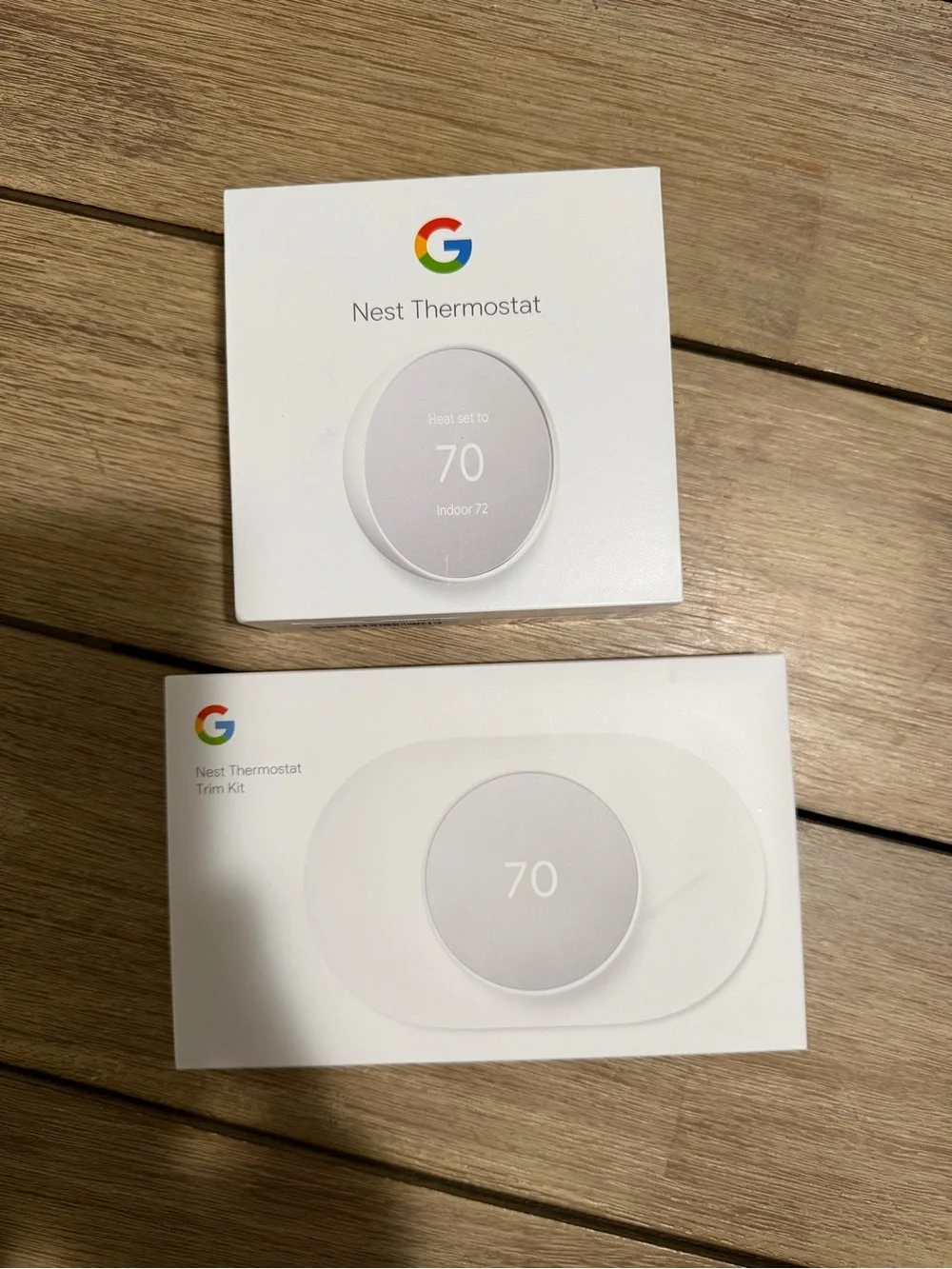 google Nest Thermostat with White Trim Kit